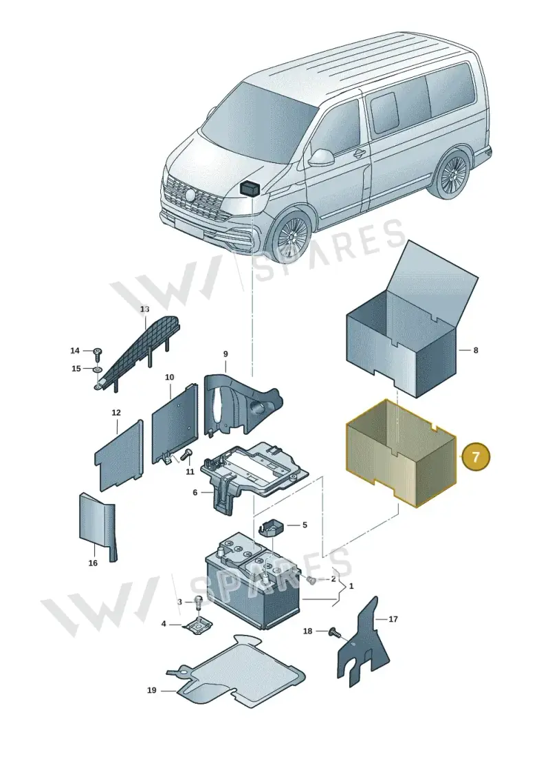 7E0915418 — Volkswagen Transport. multivan (2019-2024) diagram 7em915000, position 7