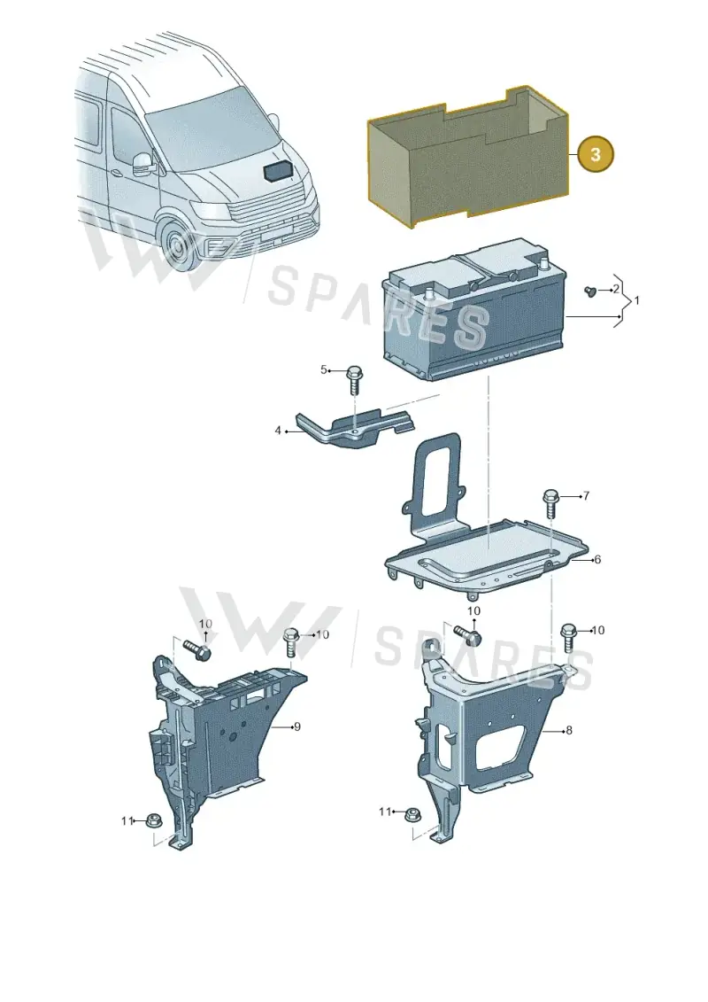 7E0915418 — Volkswagen MAN TGE 55 (2016-2021) diagram 806915100, position 3