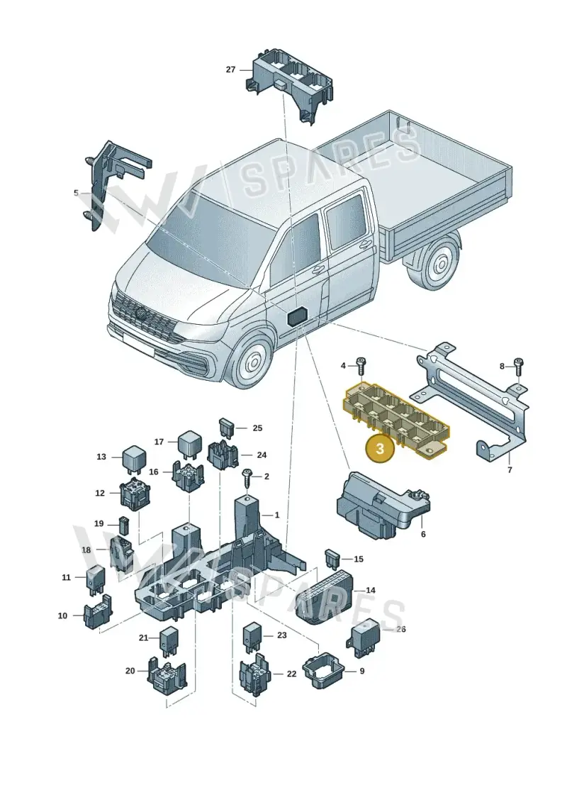 7E0937403D — Volkswagen Single-cab transp. (2019-2024) diagram 7fp937010, position 3