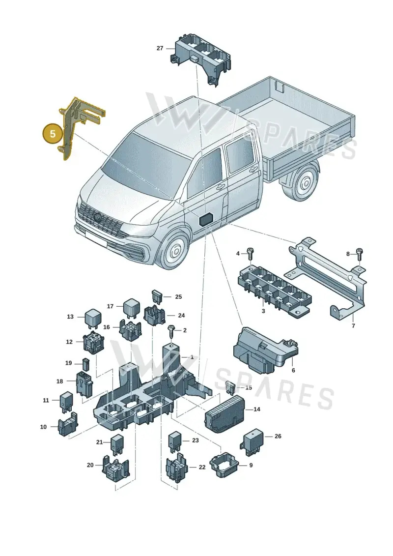 7E0937535L — Volkswagen Single-cab transp. (2019-2024) diagram 7fp937010, position 5