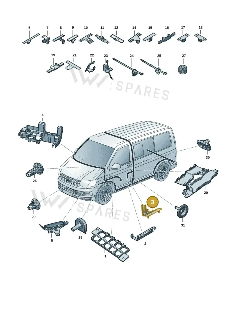 7E0937535L — Volkswagen Transport. multivan (2019-2024) diagram 7em971081, position 3