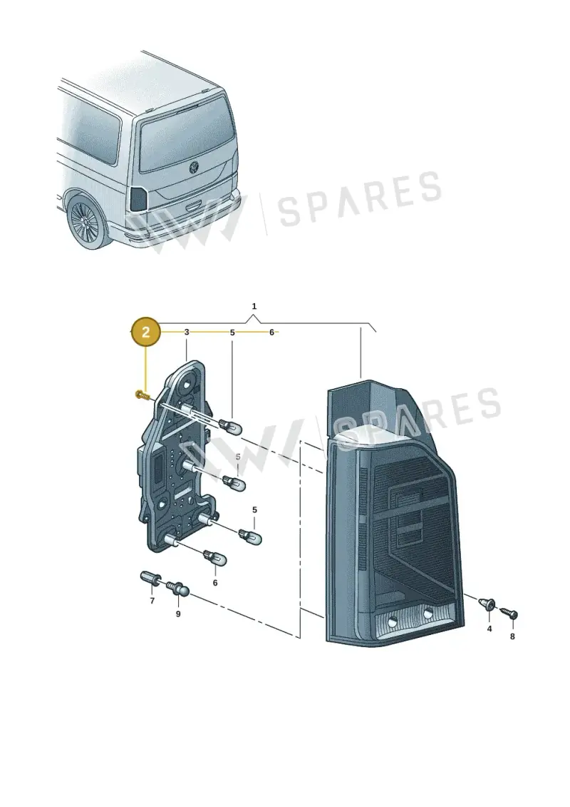 7E0945229 — Volkswagen Transport. multivan (2019-2024) diagram 7em945000, position 2