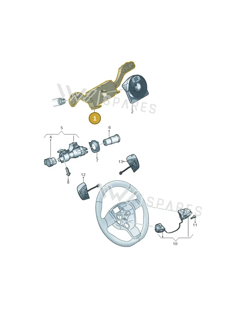 7E0953507G9B9 — Volkswagen Amarok twin cab (2016-2022) diagram 861953500, position 1