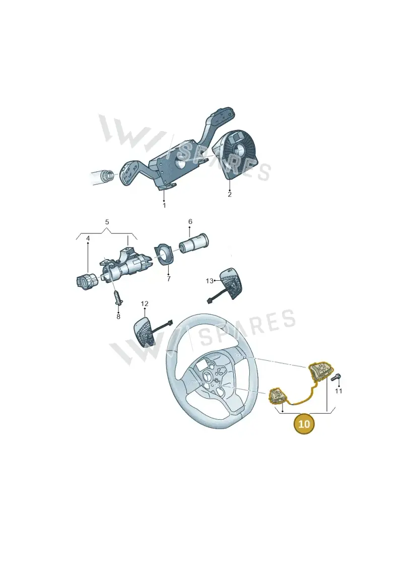 7E0959442AICX — Volkswagen Caravelle (2015-2019) diagram 861953500, position 10