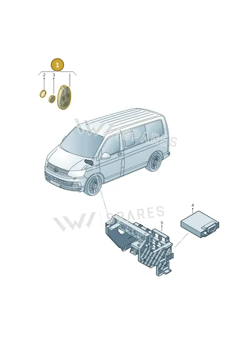 7E0963511B — Volkswagen Caravelle (2015-2019) diagram 861963200, position 1