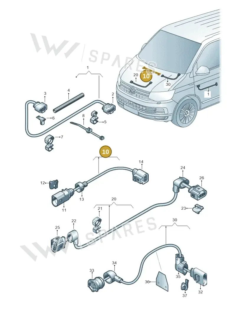 7E0971067C — Volkswagen Caravelle (2015-2019) diagram 861971300, position 10