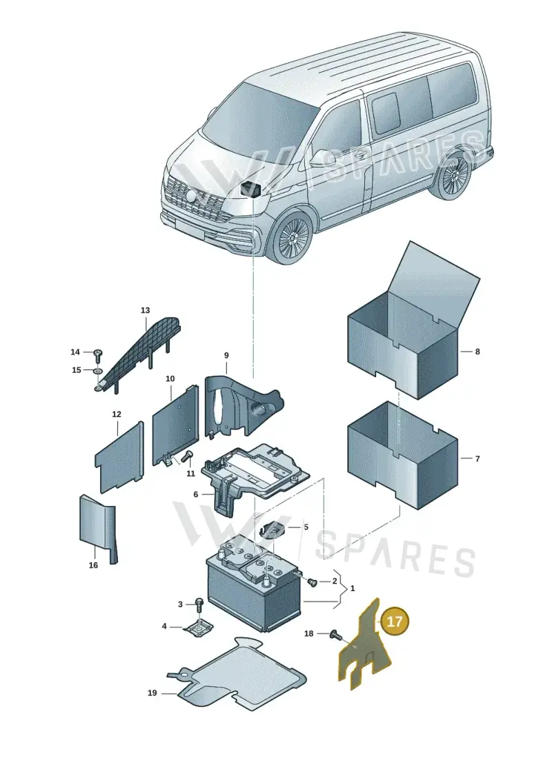 7E0971437 — Volkswagen Transport. multivan (2019-2024) diagram 7em915000, position 17