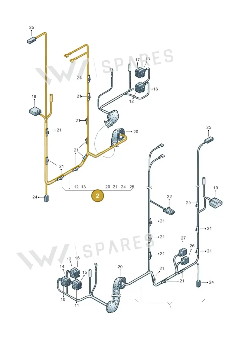 7E0971696B — Volkswagen Transp. caravelle (2011-2015) diagram 410972830, position 2