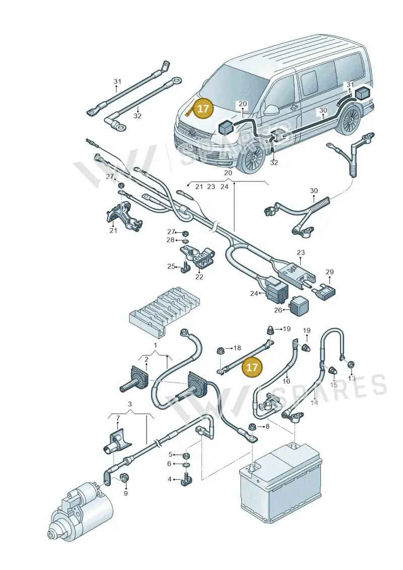 7E0971793C — Volkswagen California (2015-2019) diagram 871971020, position 17