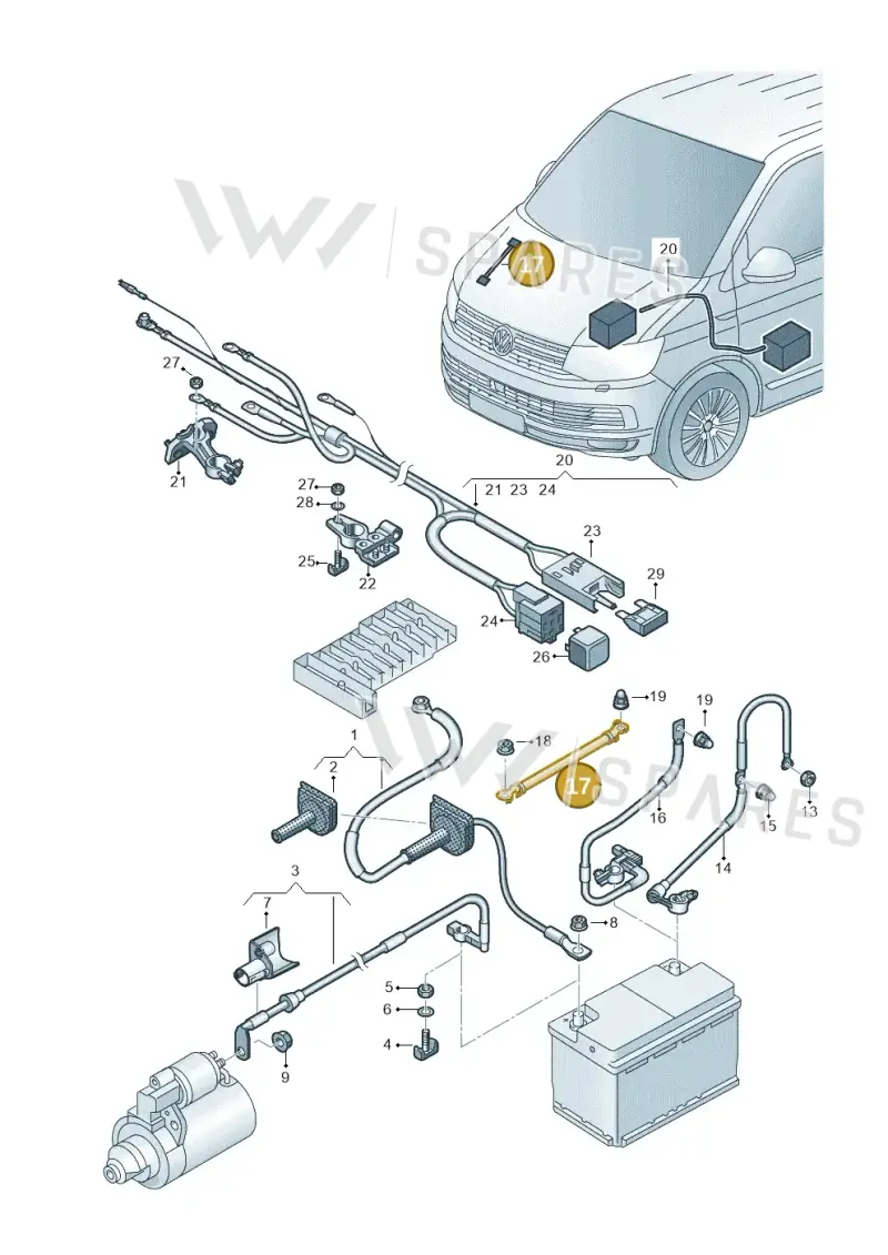 7E0971793C — Volkswagen Caravelle (2015-2019) diagram 861971020, position 17