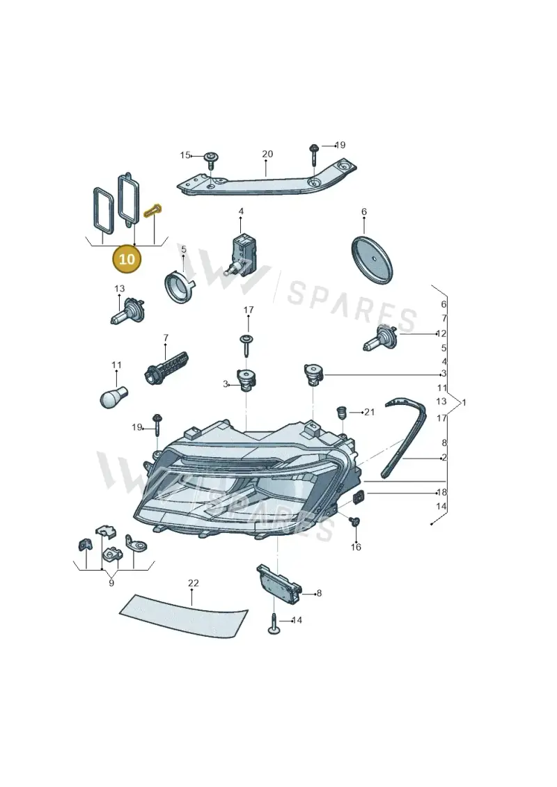 7E0998295 — Volkswagen Tiguan 2.0 4Motion (2017-2024) diagram 833941000, position 10