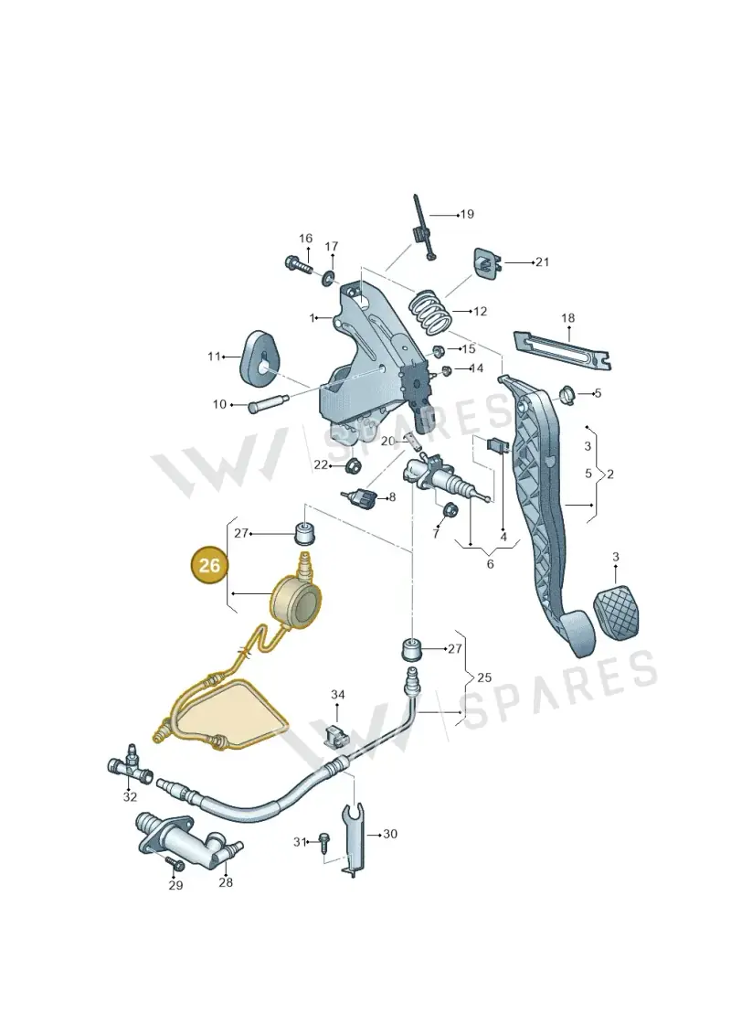 7E1721462E — Volkswagen Caravelle (2015-2019) diagram 861721250, position 26