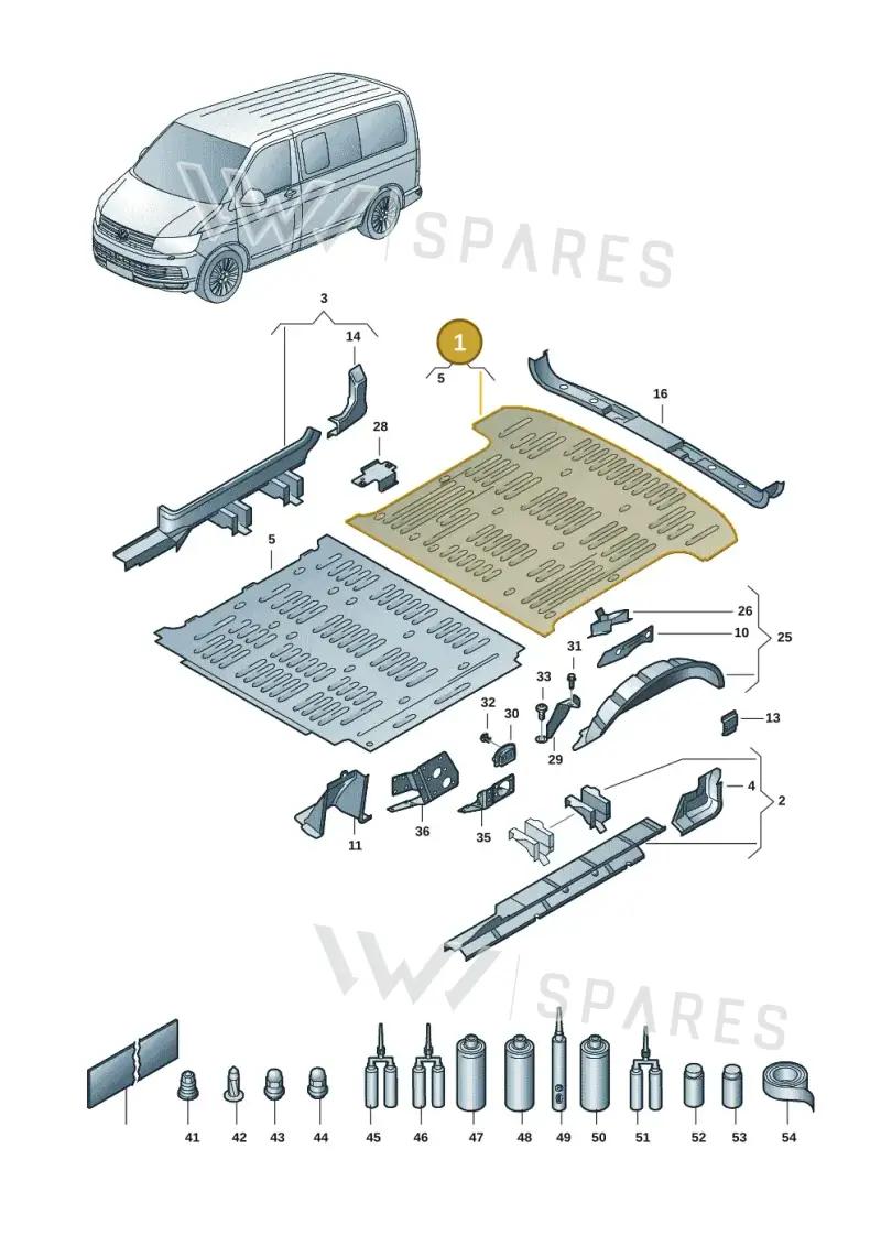 7E1801403D — Volkswagen Transport. multivan (2019-2024) diagram 7em801020, position 1