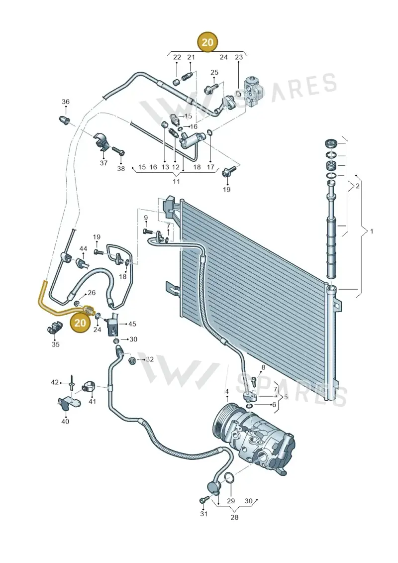 7E1816743 — Volkswagen Transport. multivan (2019-2024) diagram 861260400, position 20
