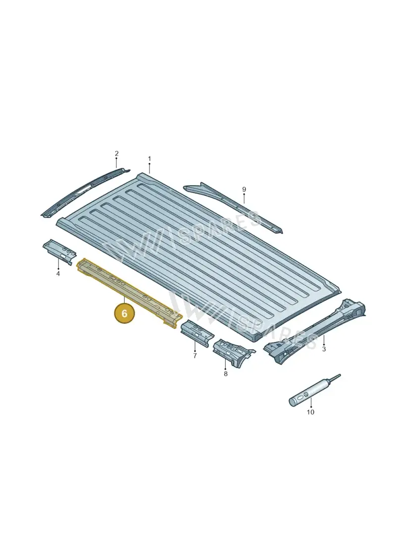 7E1817343B — Volkswagen California Camper (2015-2019) diagram 452817400, position 6