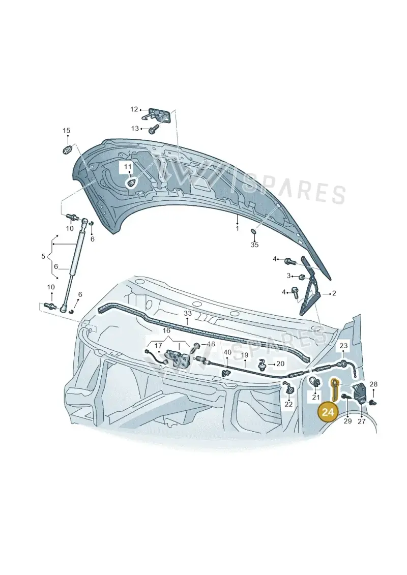 7E18235339B9 — Volkswagen Caravelle (2015-2019) diagram 861823000, position 24