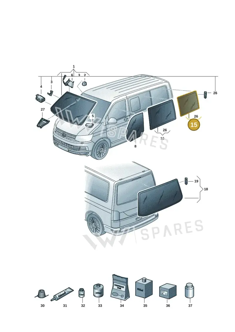 7E1845331CNVB — Volkswagen Transporter Multivan (2019-2024) diagram 7em845000, position 15