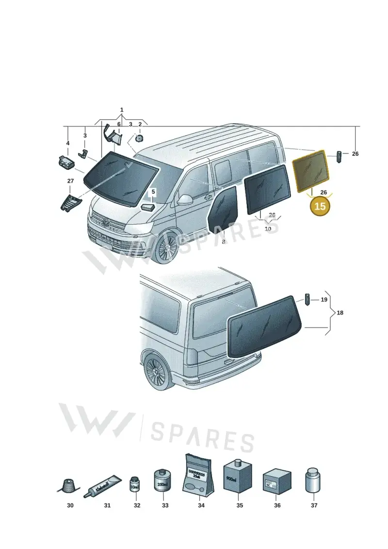 7E1845331FNVB — Volkswagen Transporter Multivan (2019-2024) diagram 7em845000, position 15