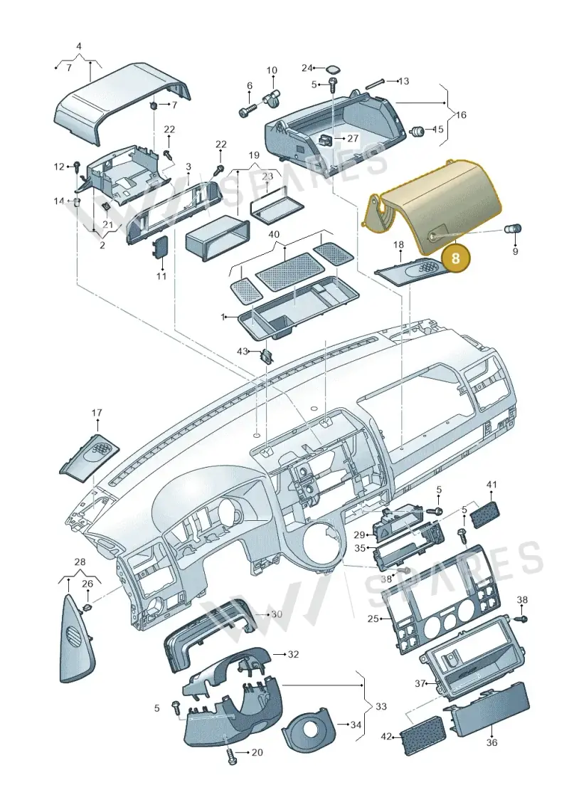 7E185712171N — Volkswagen Transp. caravelle (2011-2015) diagram 680857100, position 8