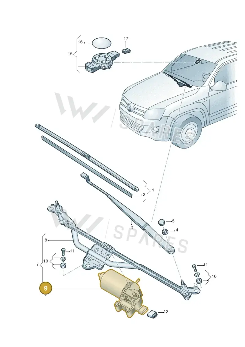 7E1955113D — Volkswagen Amarok twin cab (2022-) diagram 894955000, position 9