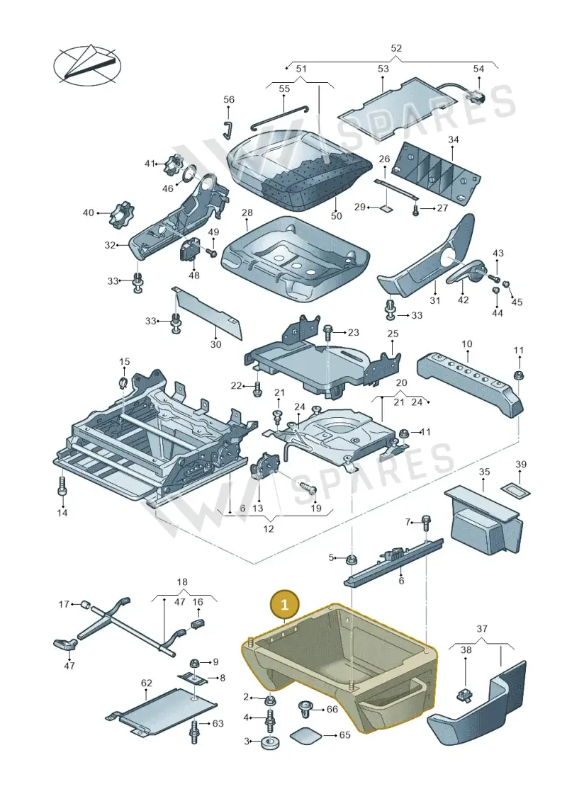 7E2881677AAUG7 — Volkswagen California (2015-2019) diagram 861881000, position 1
