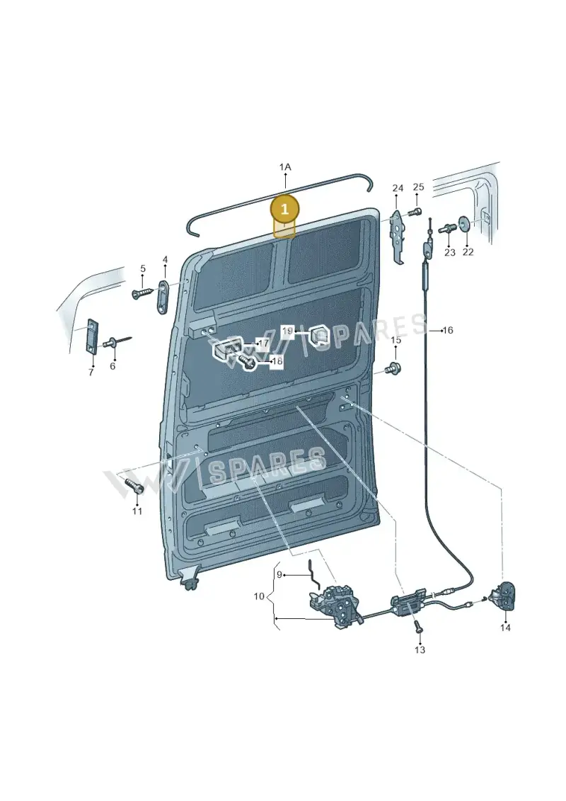 7E3843108BG — Volkswagen Caravelle (2015-2019) diagram 410843100, position 1