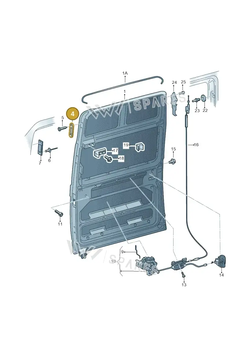 7E3843452 — Volkswagen Caravelle (2015-2019) diagram 410843100, position 4
