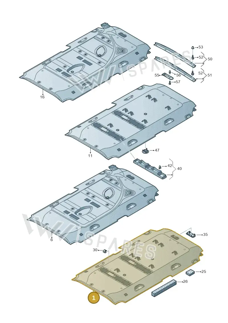 7E3867503D6K8 — Volkswagen Transp. caravelle (2011-2015) diagram 410867650, position 1