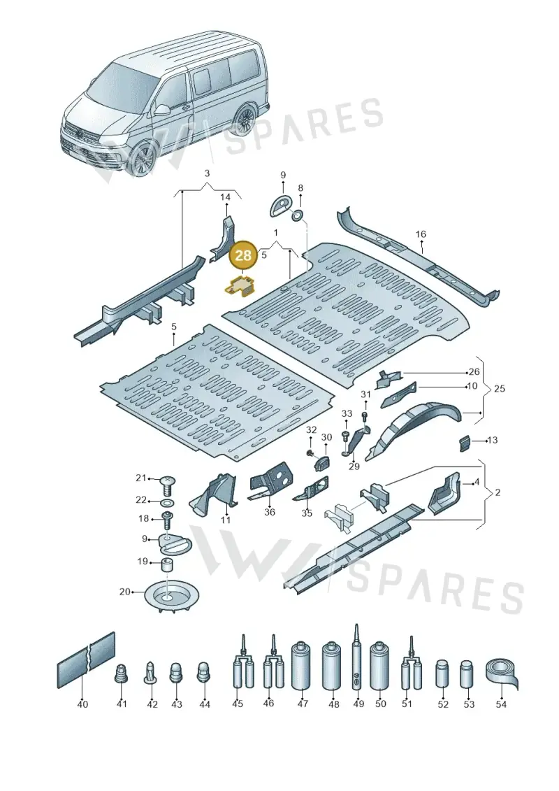 7E5809321 — Volkswagen Caravelle (2019-2024) diagram 861801200, position 28