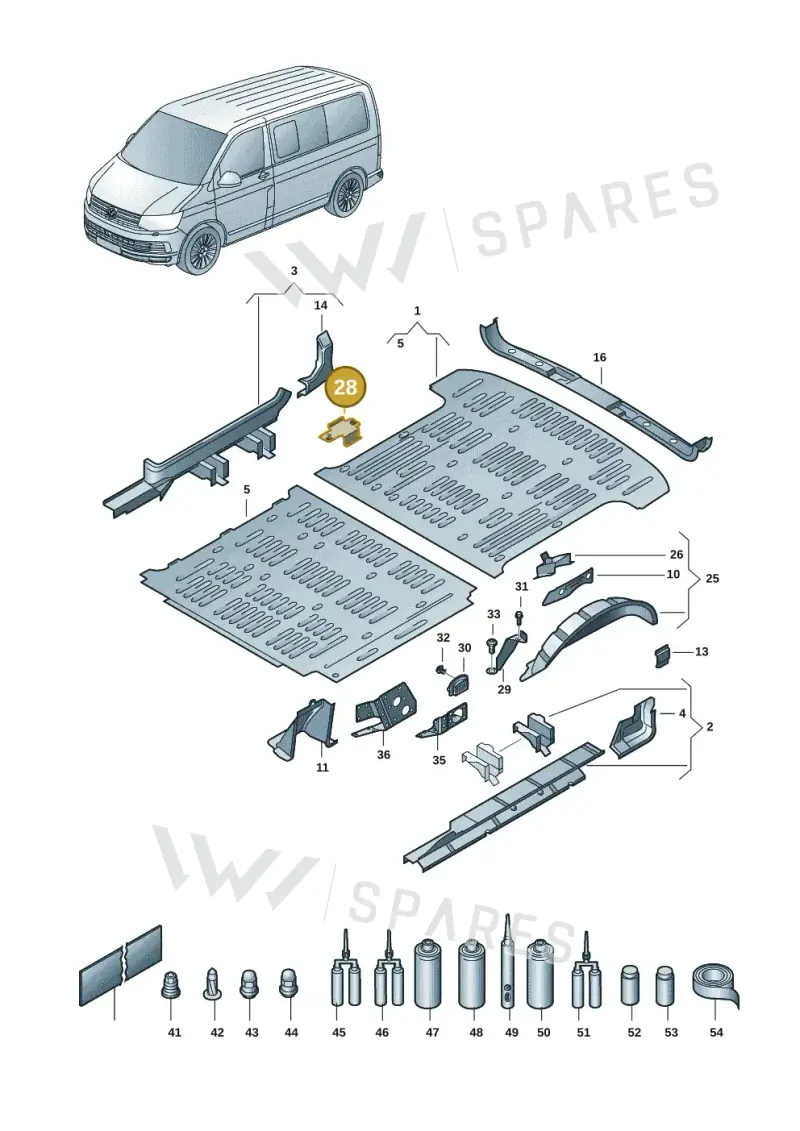 7E5809321 — Volkswagen Transport. multivan (2019-2024) diagram 7em801020, position 28
