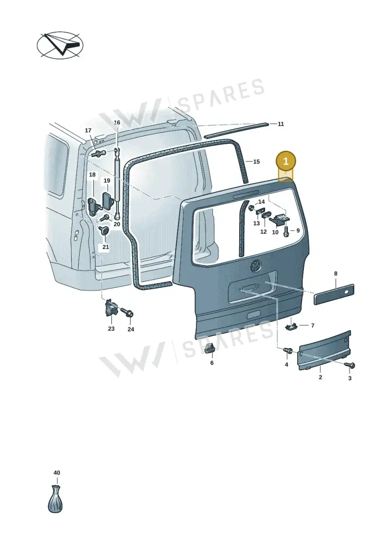 7E5827025G — Volkswagen Transport. multivan (2019-2024) diagram 7ep827000, position 1