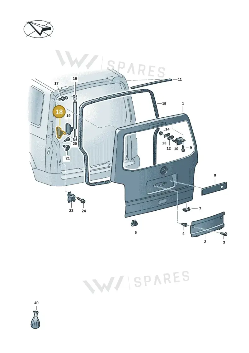 7E5827436B — Volkswagen Transport. multivan (2019-2024) diagram 7ep827000, position 18