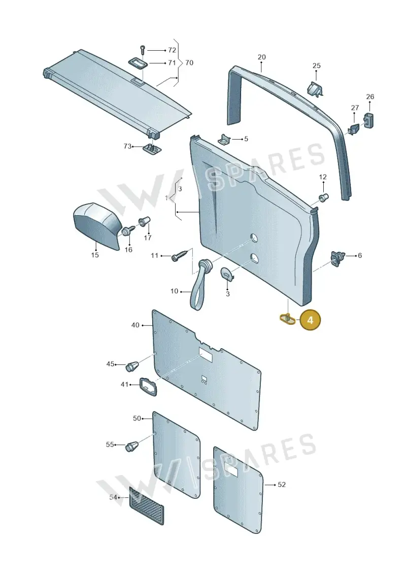 7E5827739A9B9 — Volkswagen Transport. multivan (2019-2024) diagram 410867800, position 4