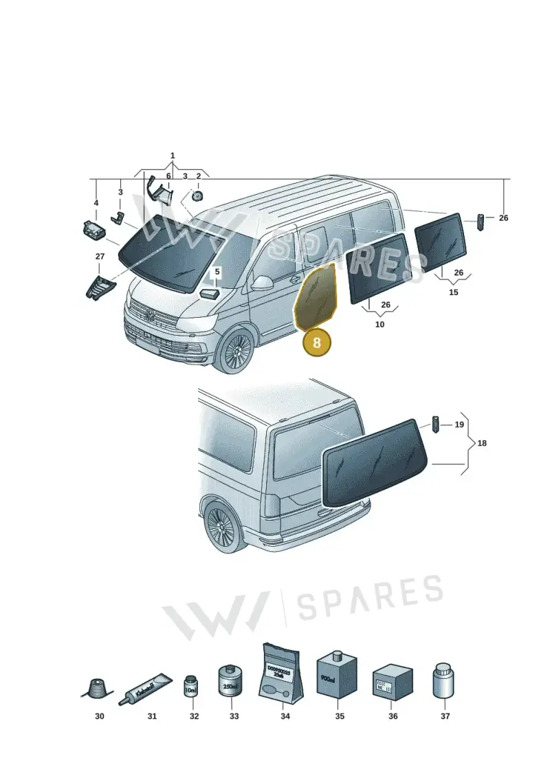 7E5845201A — Volkswagen Transporter Multivan (2019-2024) diagram 7em845000, position 8