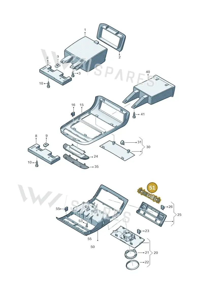 7E5853203 — Volkswagen Caravelle (2015-2019) diagram 861867500, position 51