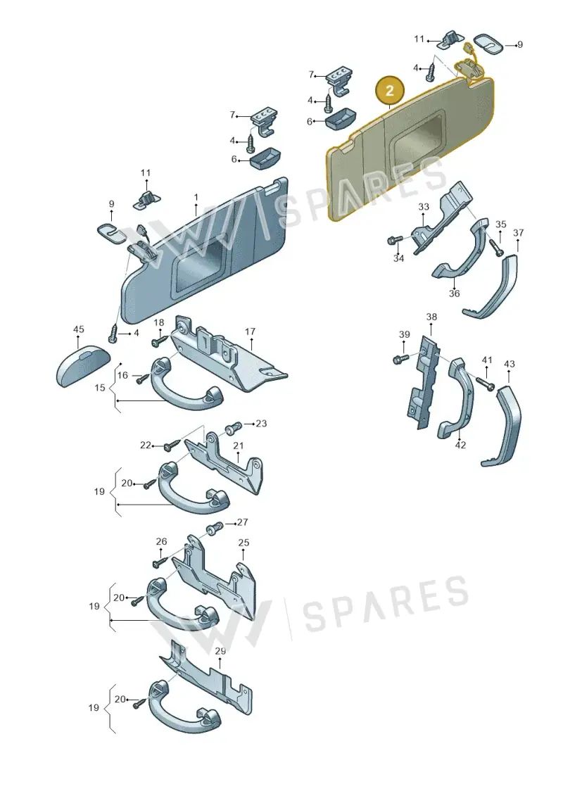 7E5857552N2G5 — Volkswagen Caravelle (2015-2019) diagram 861857500, position 2