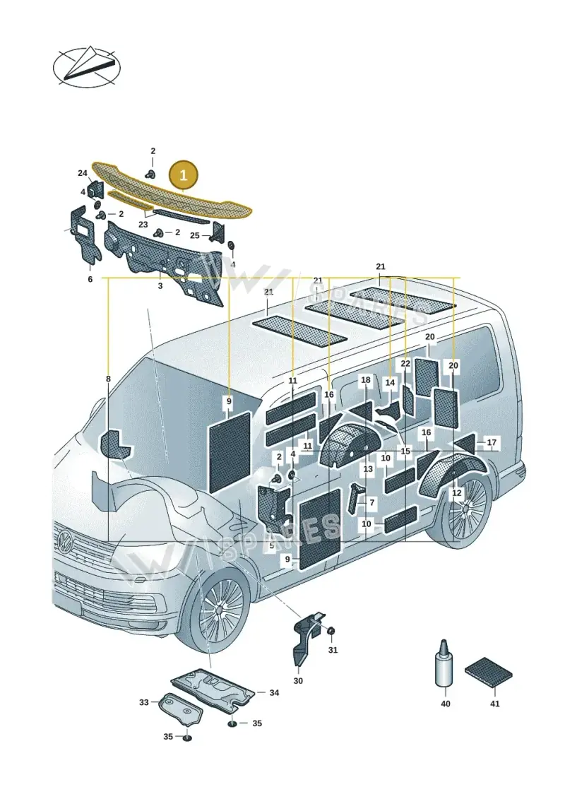 7E5863925B — Volkswagen Transport. multivan (2019-2024) diagram 7em863400, position 1