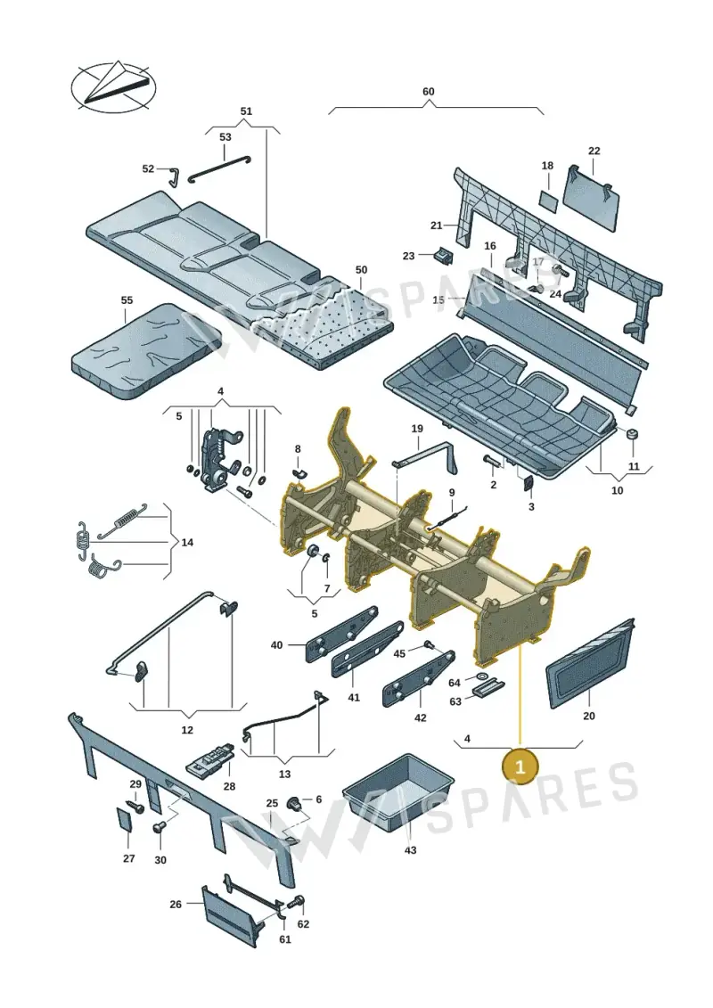7E5885103Q01A — Volkswagen Transporter Multivan (2019-2024) diagram 861885010, position 1