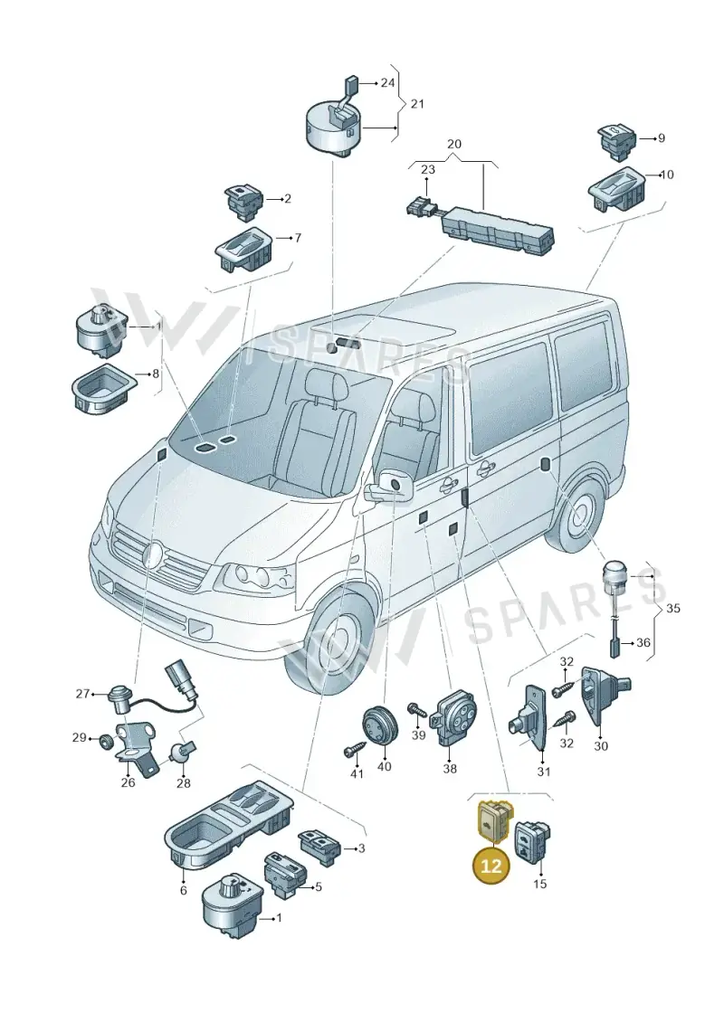 7E5962109REH — Volkswagen Transp. caravelle (2011-2015) diagram 679959050, position 12