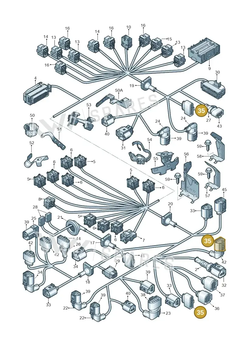7E6970039AM — Volkswagen California Camper (2009-2011) diagram 410971800, position 35
