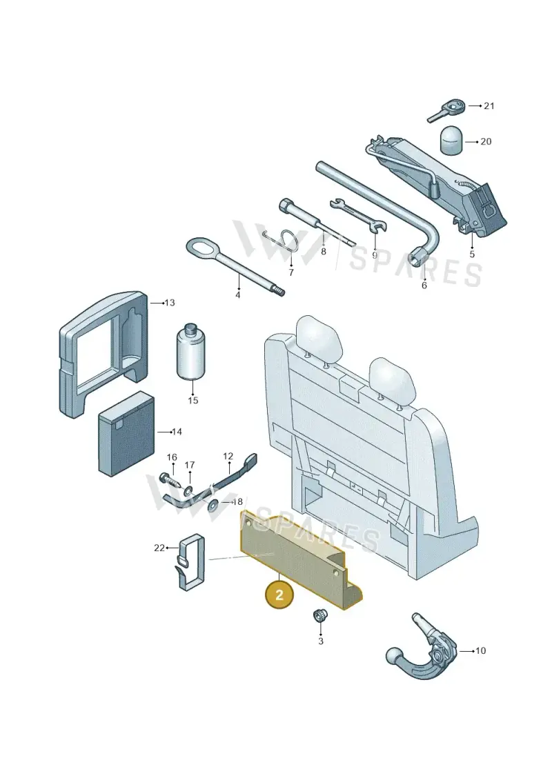7E7012113A — Volkswagen Caravelle (2019-2024) diagram 452011100, position 2