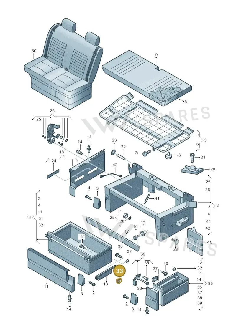 7E7067813 — Volkswagen Caravelle (2019-2024) diagram 452067300, position 33