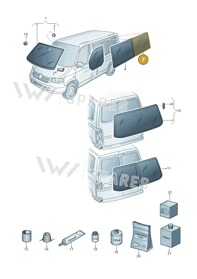 7E7845331FNVB — Volkswagen California Camper (2011-2015) diagram 410845000, position 7