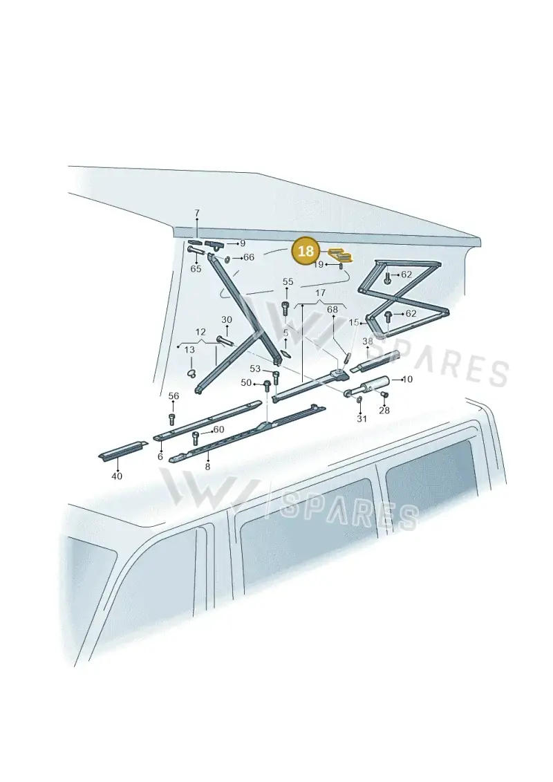 7E7875176A — Volkswagen Caravelle (2019-2024) diagram 452875200, position 18