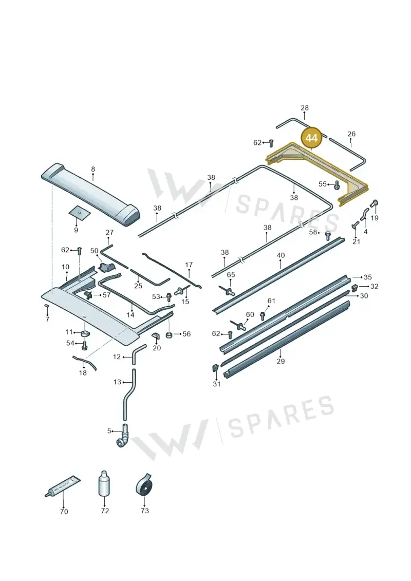 7E7875341 — Volkswagen Caravelle (2019-2024) diagram 452875000, position 44