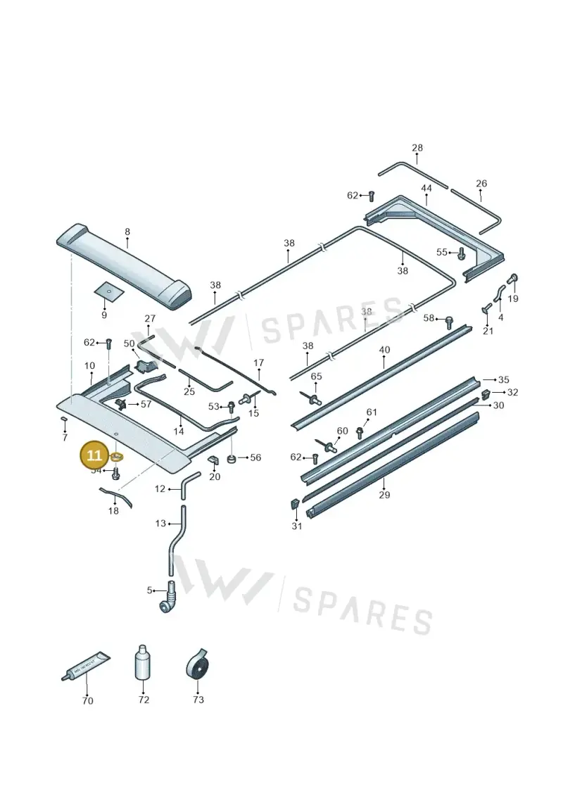 7E7875517 — Volkswagen Caravelle (2019-2024) diagram 452875000, position 11