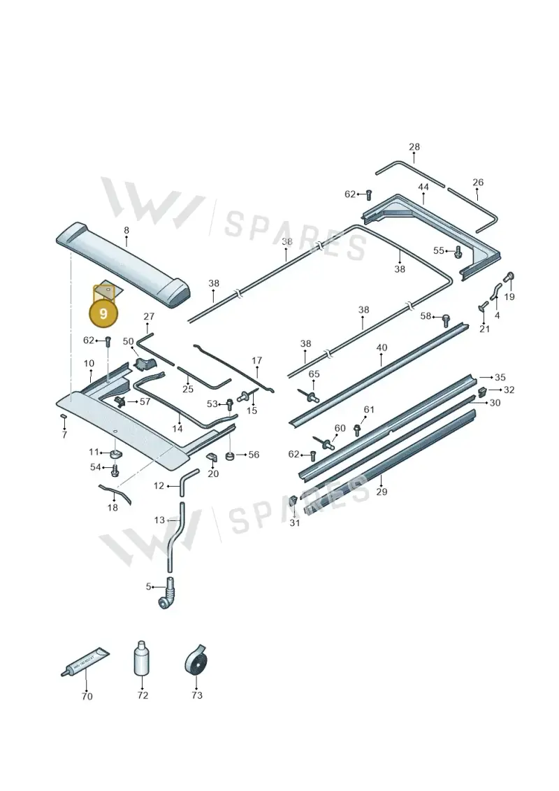 7E7875599 — Volkswagen Caravelle (2019-2024) diagram 452875000, position 9