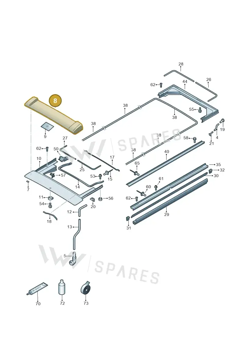 7E7875760GRU — Volkswagen Caravelle (2019-2024) diagram 452875000, position 8