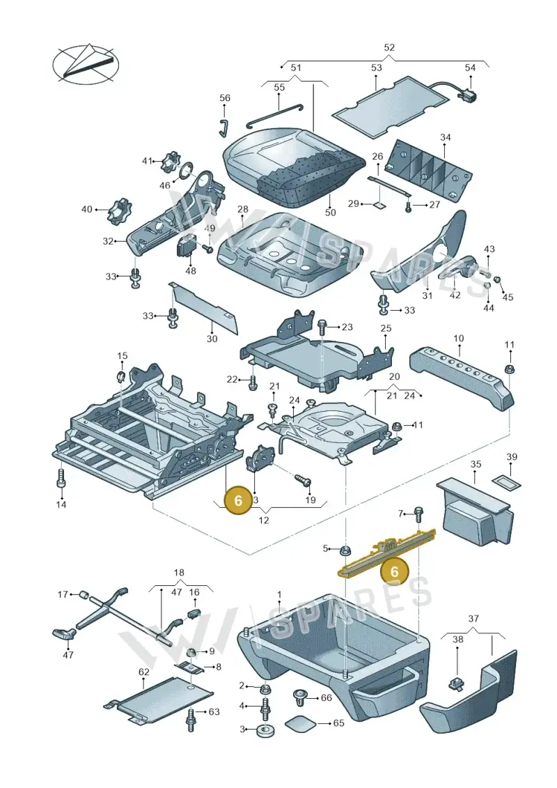 7E7881202B — Volkswagen Transport. multivan (2019-2024) diagram 861881000, position 6