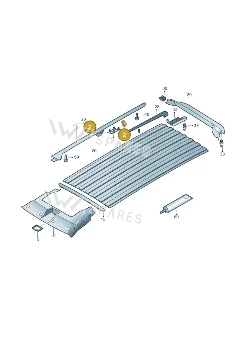 7E7898633 — Volkswagen Caravelle (2019-2024) diagram 871867055, position 2